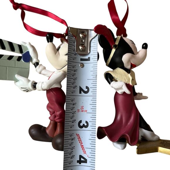 Disney Parks Hollywood Studios Mickey and Minnie 2-CT Ornaments - Picture 5 of 6